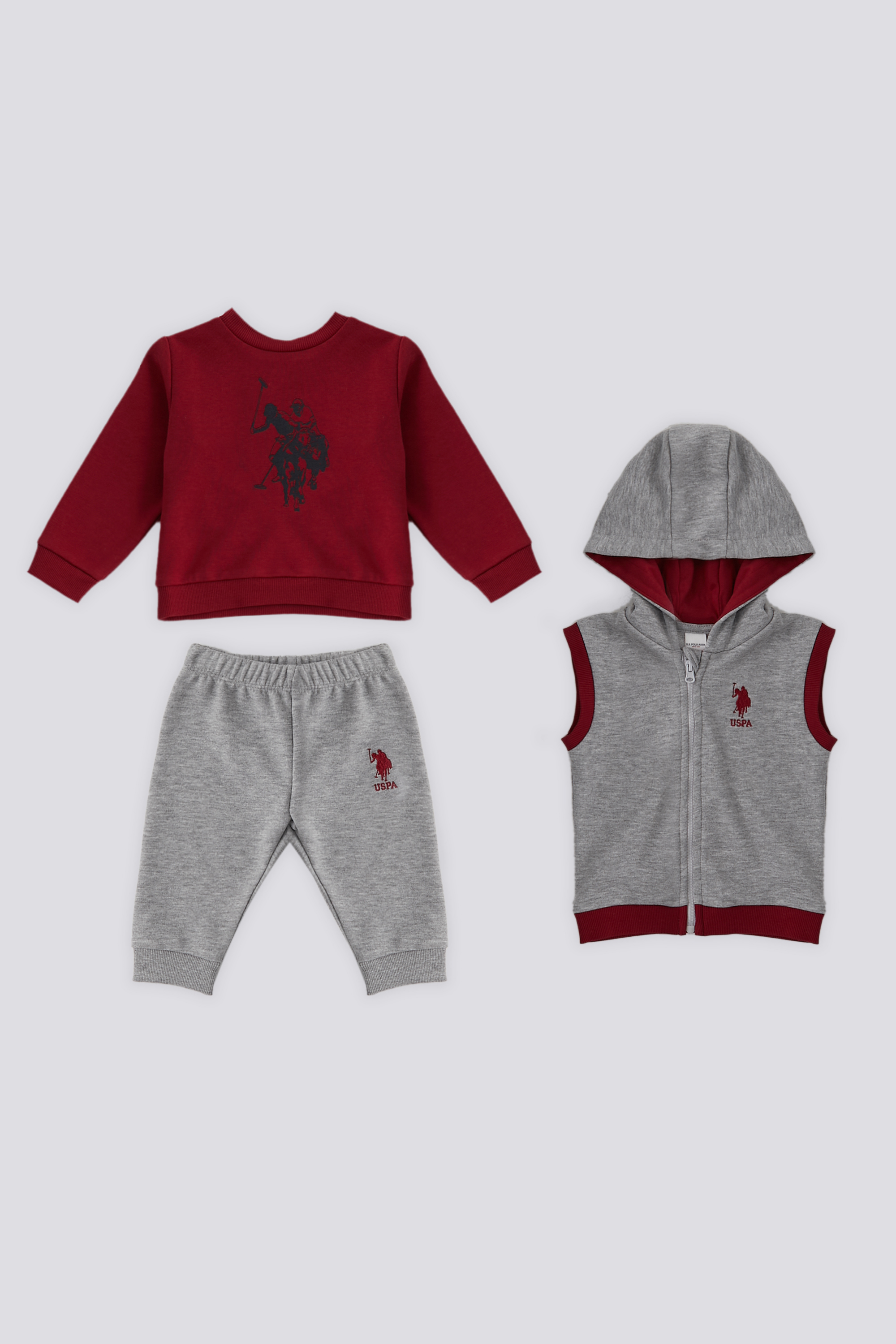 

Костюм повседневный US Polo Assn G085SZ0BT0USB1433_VR014, бордовый, серый, 80, G085SZ0BT0USB1433_VR014