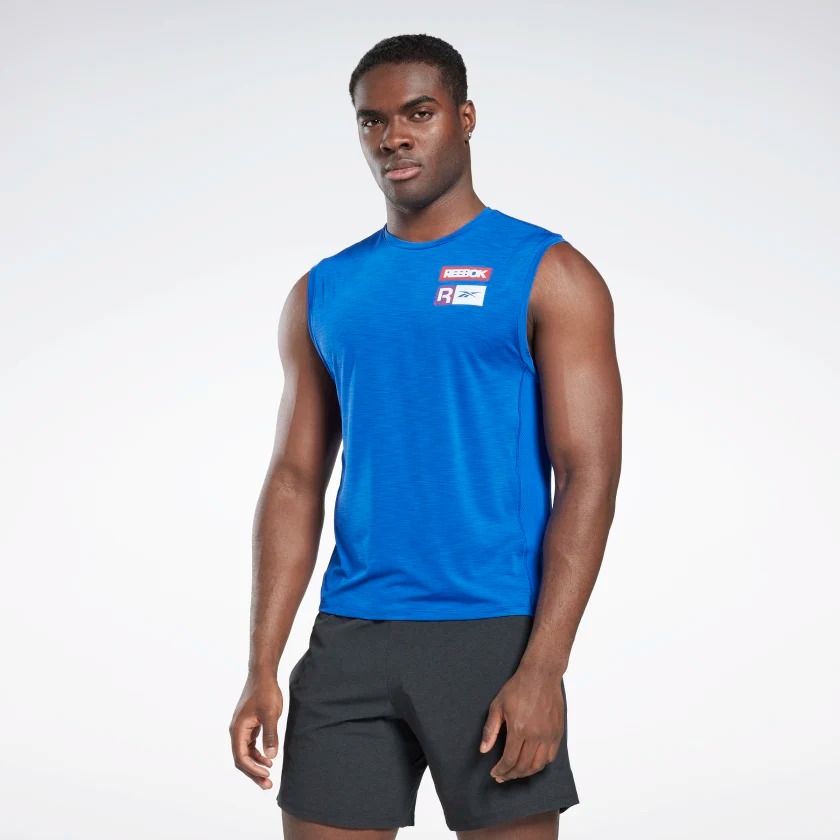 

Майка мужская Reebok TS AC SLVLS TEE синяя XL, TS AC SLVLS TEE