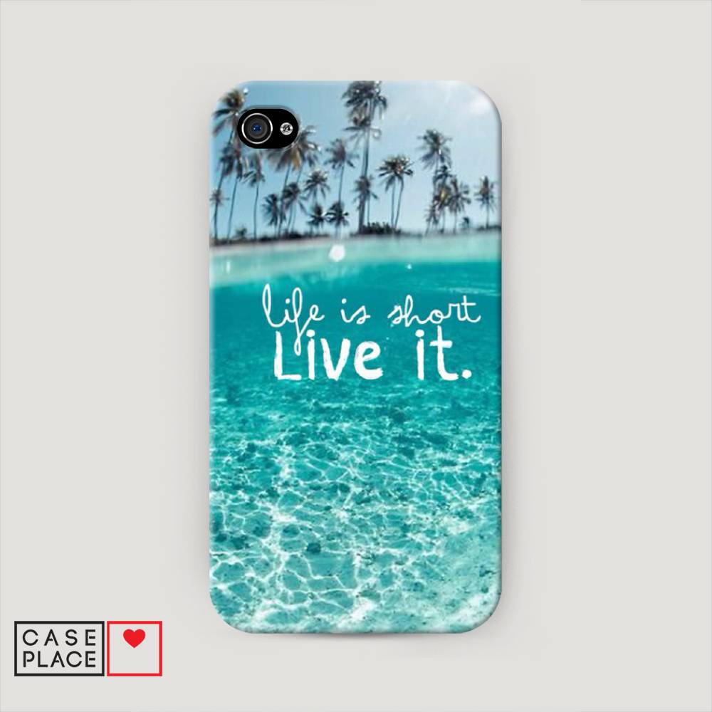 

Пластиковый чехол "Live it" на Apple iPhone 4, 10120-5