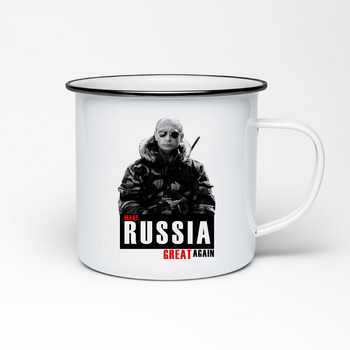

Кружка металлическая CoolPodarok Путин RUSSIA