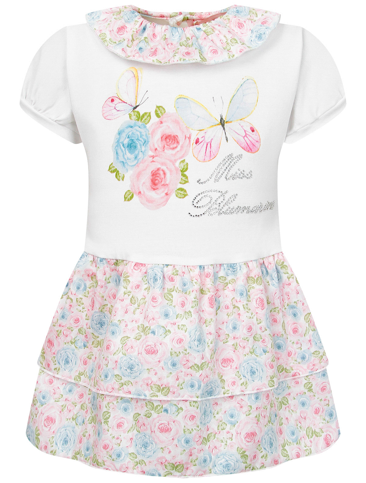 

Платье Miss Blumarine цв. белый/розовый/голубой, р. 74, MBL2325