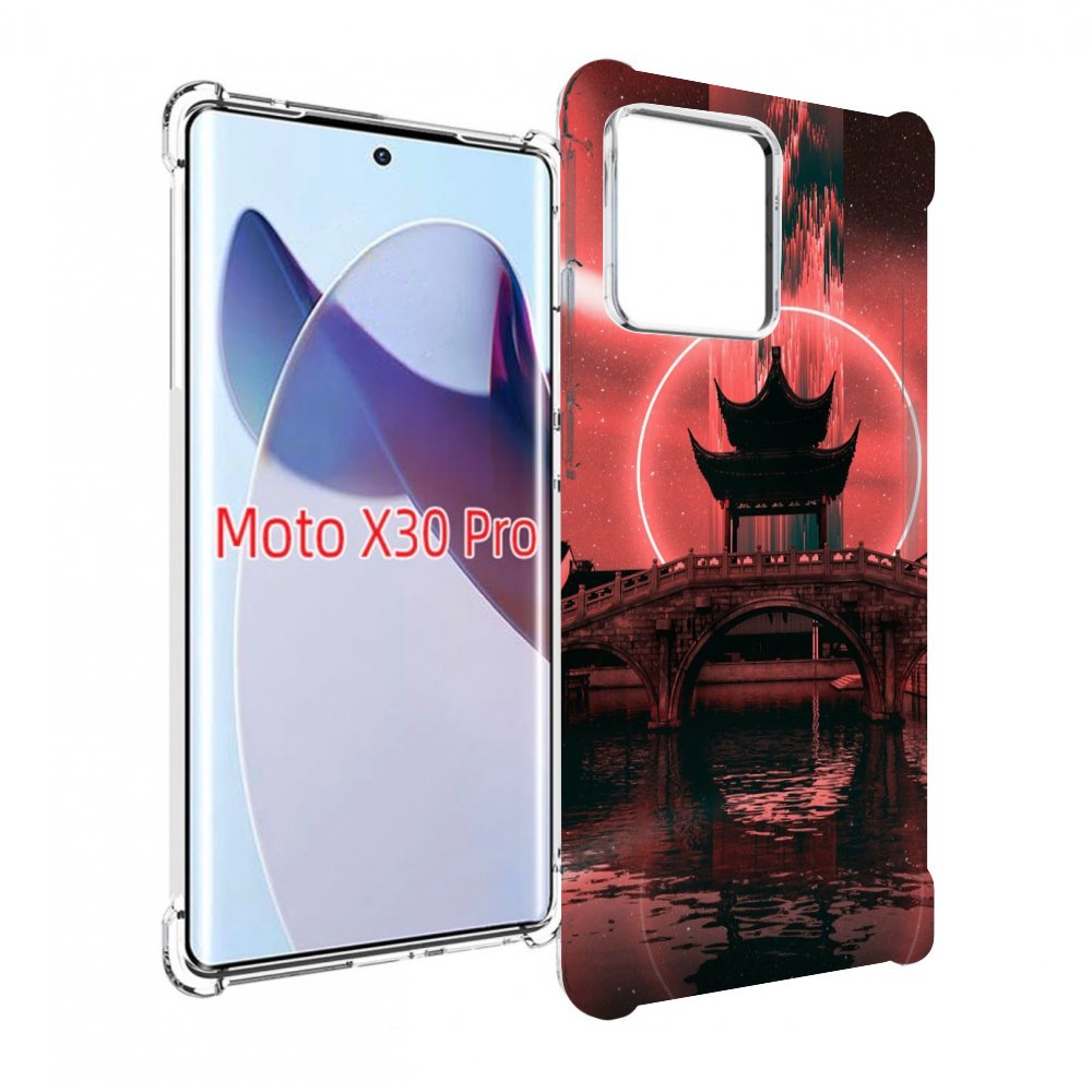 

Чехол MyPads японский мост красный фон для Motorola Moto X30 Pro, Прозрачный, Tocco