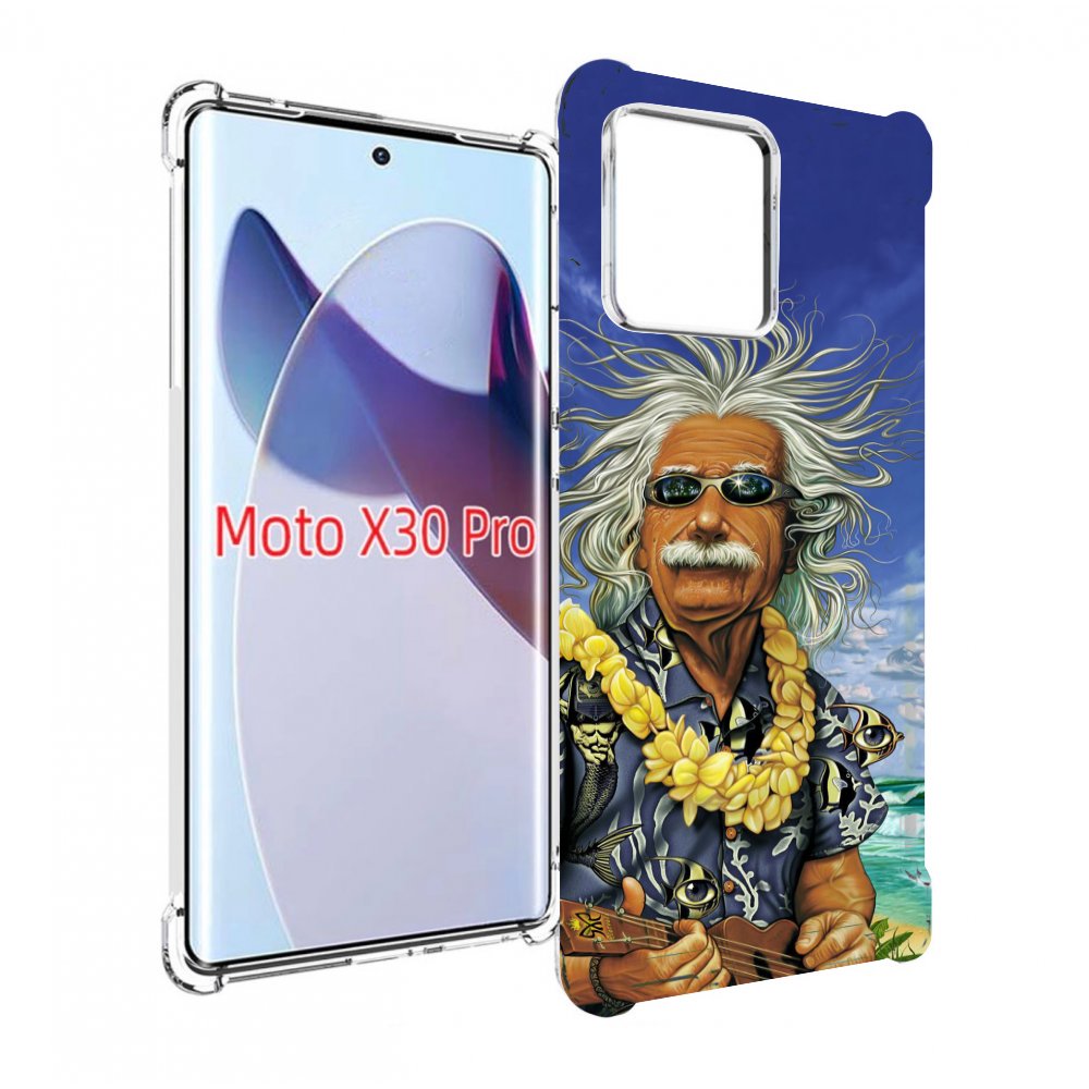 Чехол MyPads энштейн на отдыхе для Motorola Moto X30 Pro