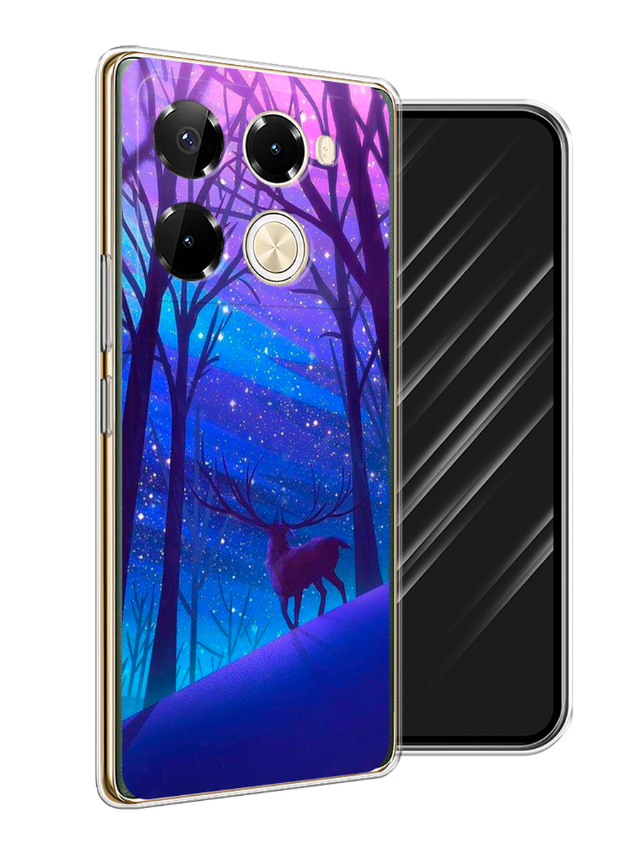 

Чехол Awog на Infinix Note 40 Pro 5G/Note 40 Pro Plus "Северный олень", Фиолетовый;голубой;синий, 3105950-1
