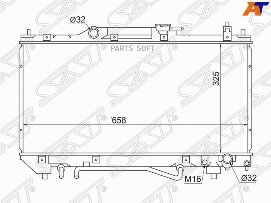 

SAT Радиатор TOYOTA AVENSIS 3S 2.0 97-01