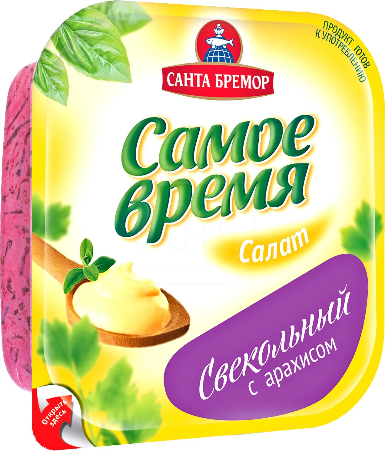 

Салат Санта Бремор Самое время Свекла с арахисом 150 г