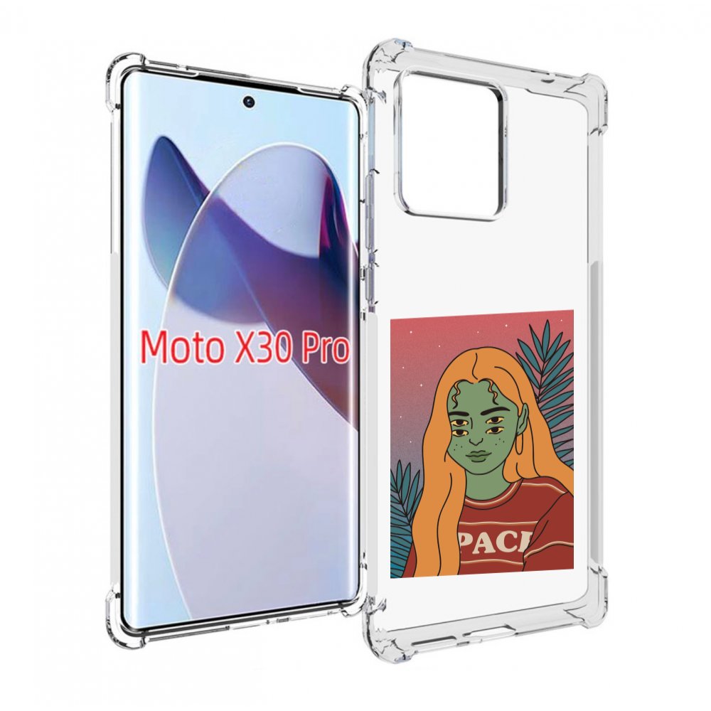 

Чехол MyPads четырехглазая девушка женский для Motorola Moto X30 Pro, Прозрачный, Tocco