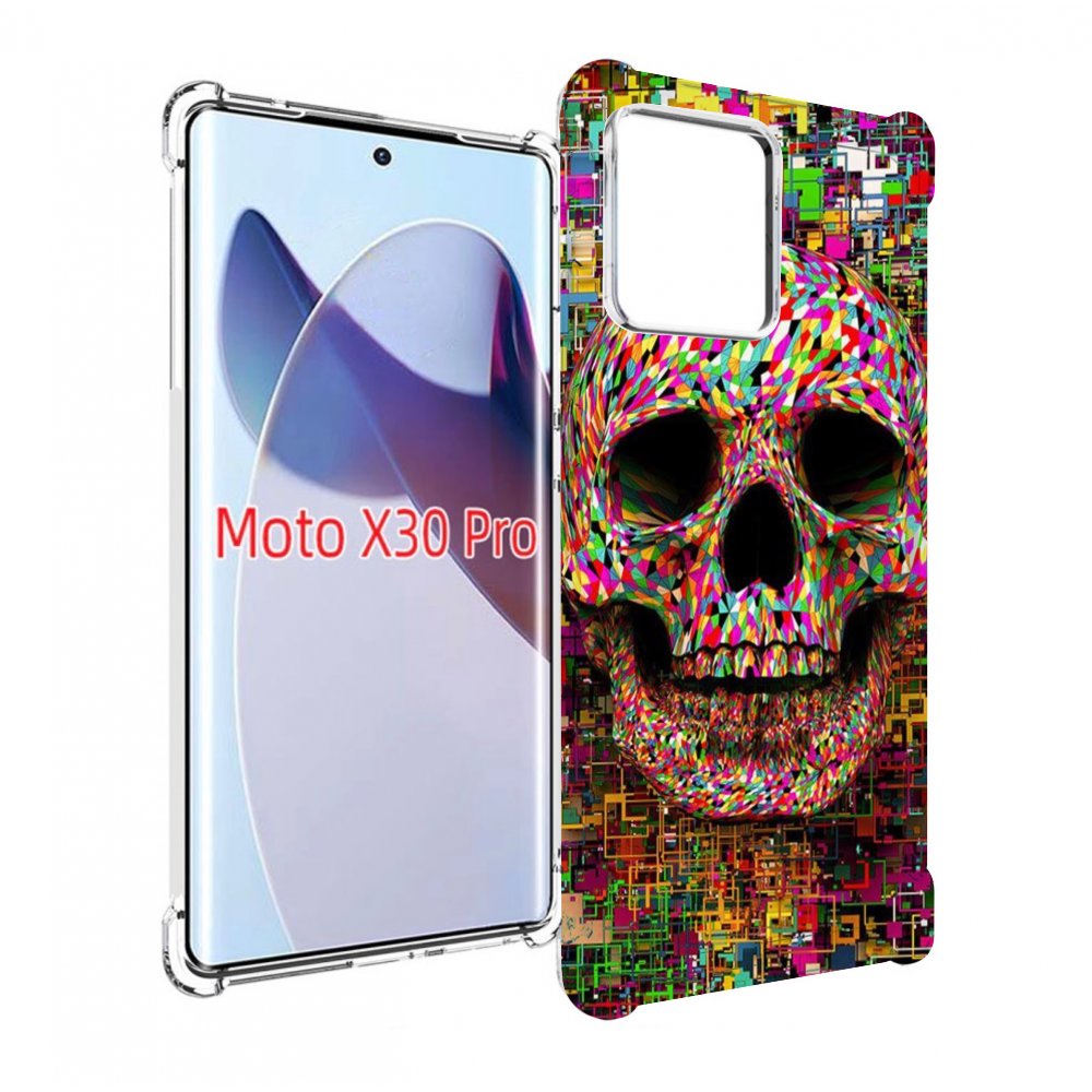 

Чехол MyPads череп красочные цвета для Motorola Moto X30 Pro, Прозрачный, Tocco