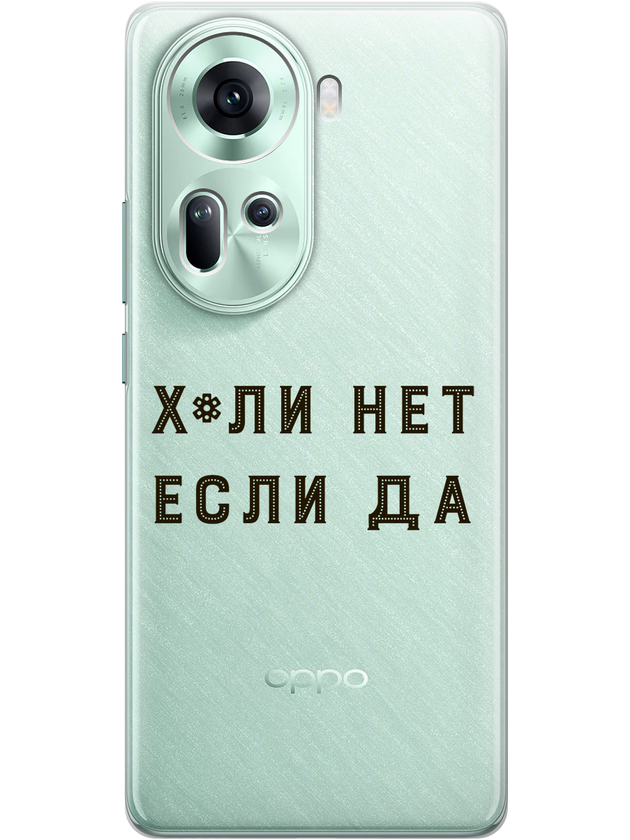 

Силиконовый чехол на Oppo Reno11 с принтом "Почему нет" прозрачный, Прозрачный;черный, 782630661