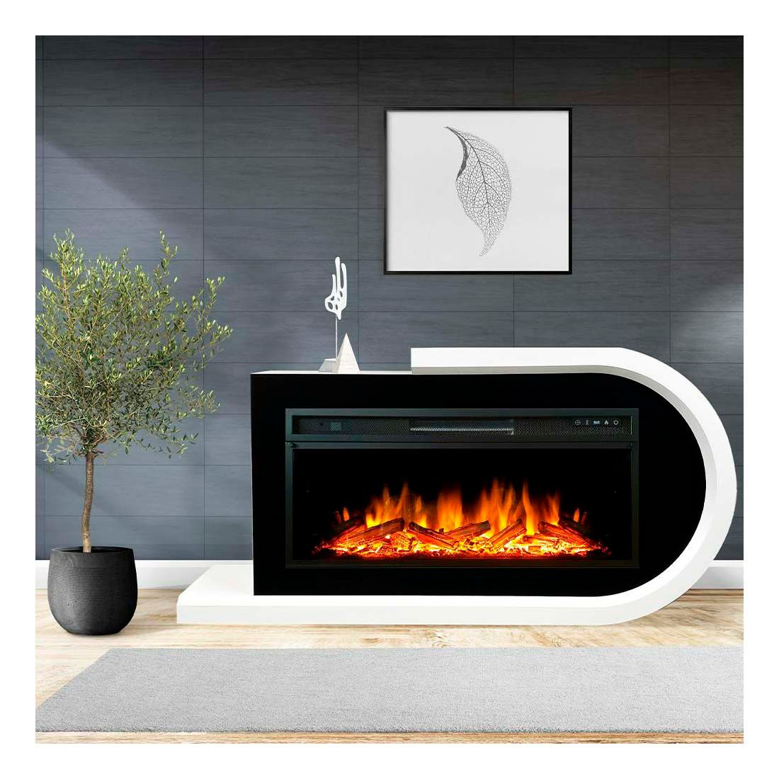 

Портал Royal Flame Basel R 73,5 х 149 х 31,5 см, Белый;черный