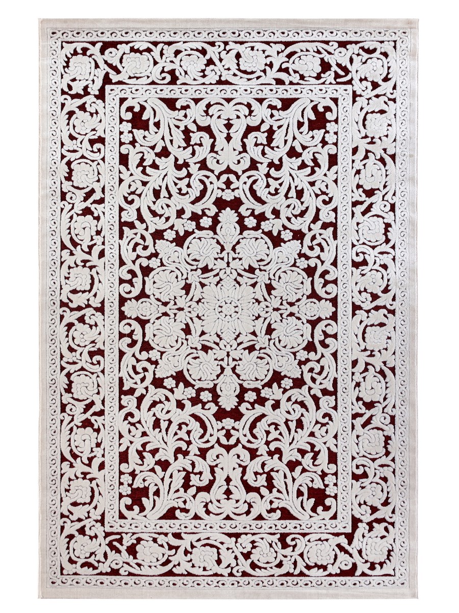 фото Ковер gloria 3793r прямой крем/красный 60x110 sofia rugs