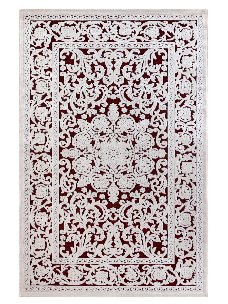 фото Ковер gloria 3793r прямой крем/красный 120x180 sofia rugs