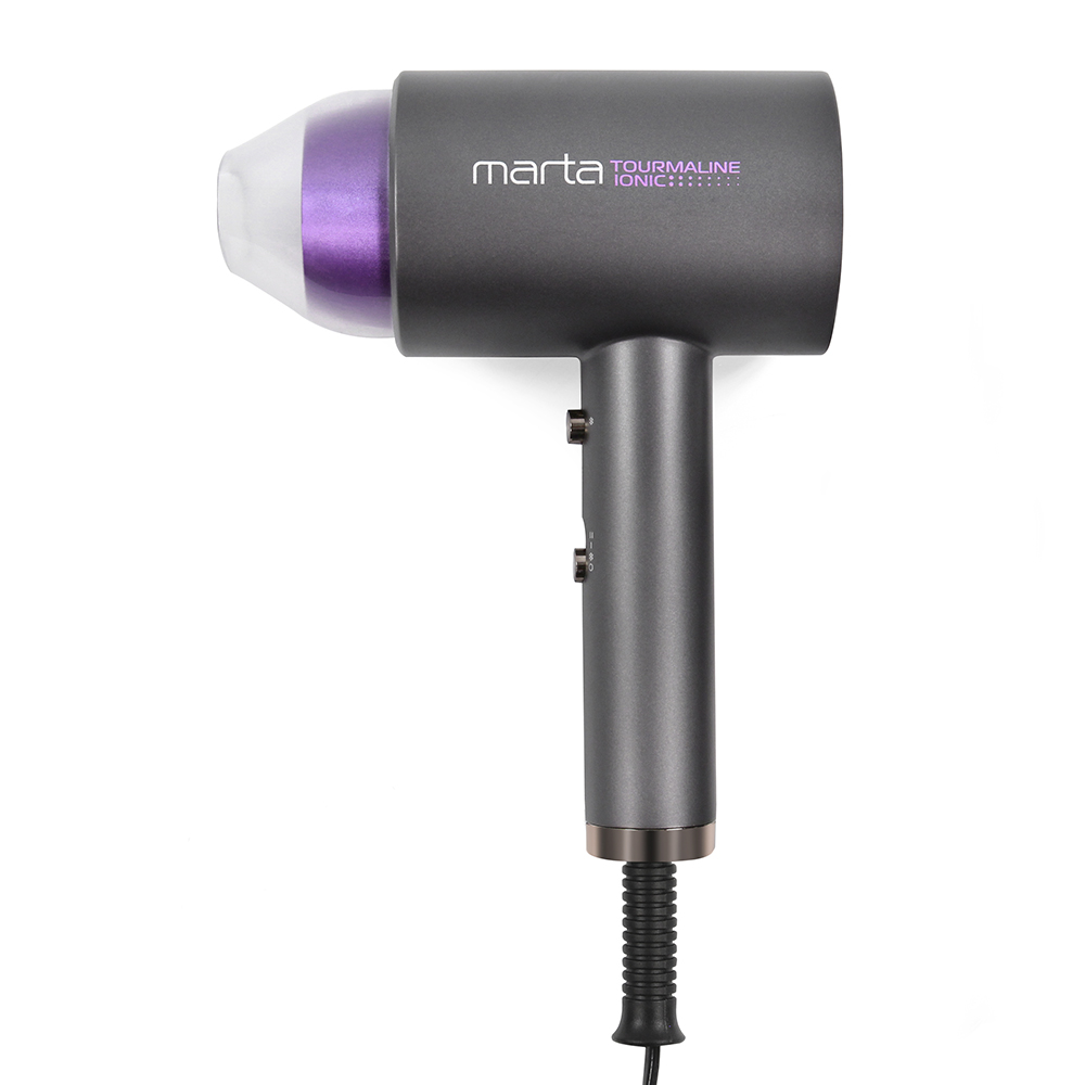 Фен Marta MT-1264 1800 Вт серый, фиолетовый выпрямитель волоc meyo shd1 серый фиолетовый