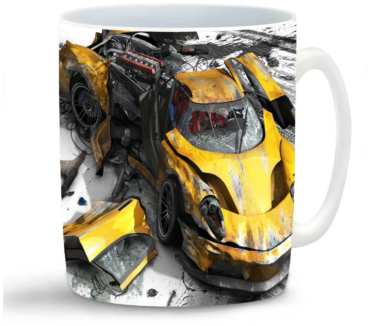 

Кружка CoolPodarok burnout 5 Разбитый автомобиль
