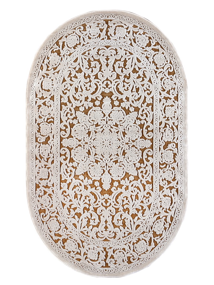 фото Ковер gloria 3793b овал крем/с.беж 60x110 sofia rugs