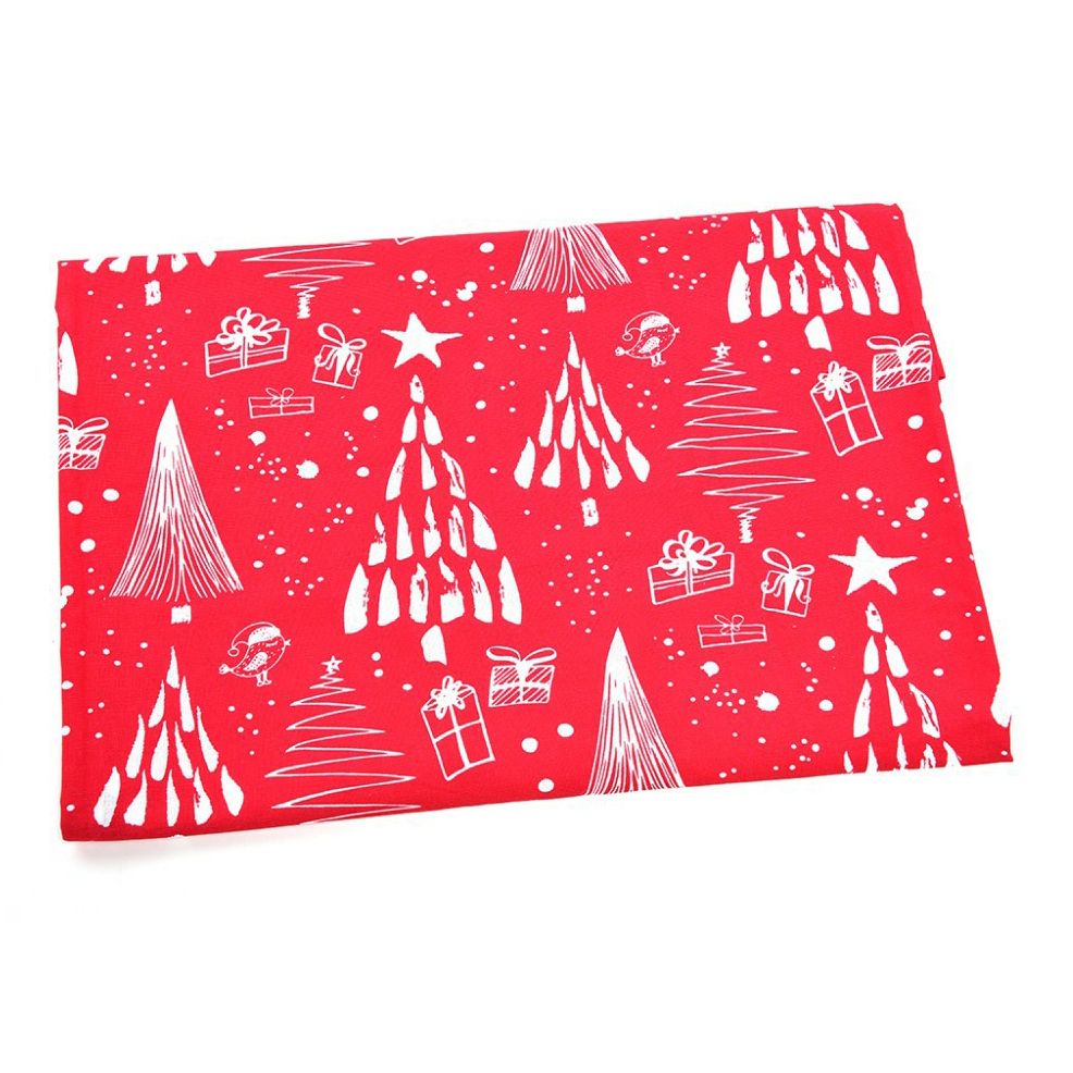 

Дорожка Mercury Textile Christmas 40 x 140 см хлопок красная, Красный