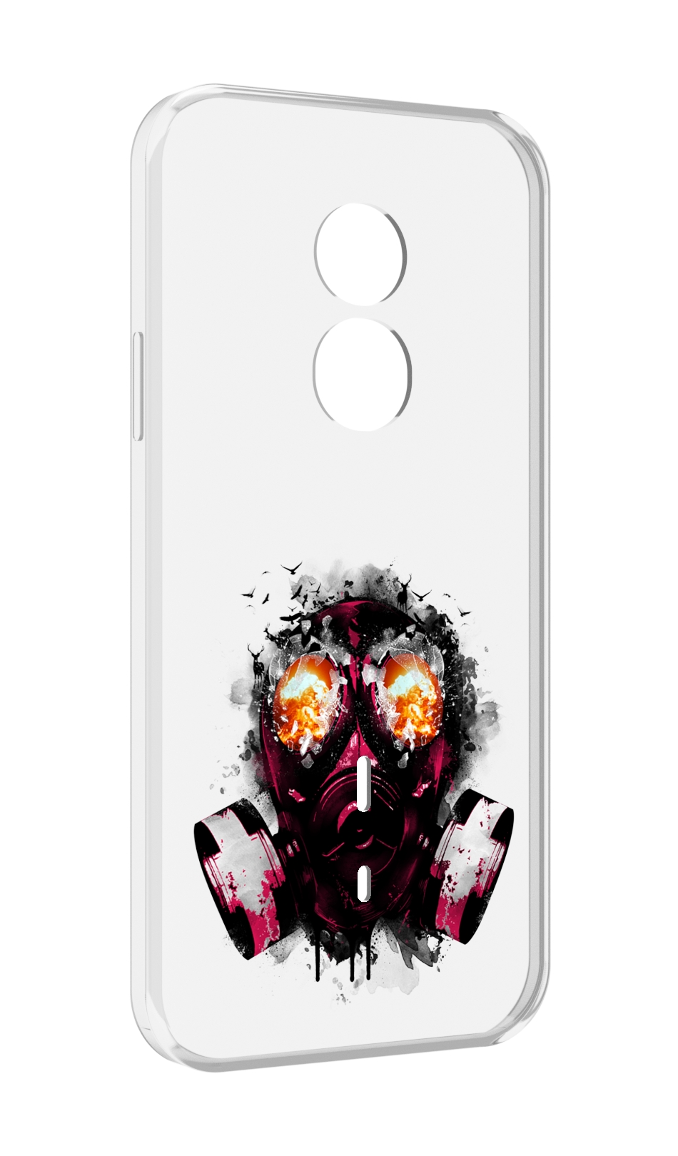 

Чехол MyPads красный противогаз для Doogee S51, Прозрачный, Tocco