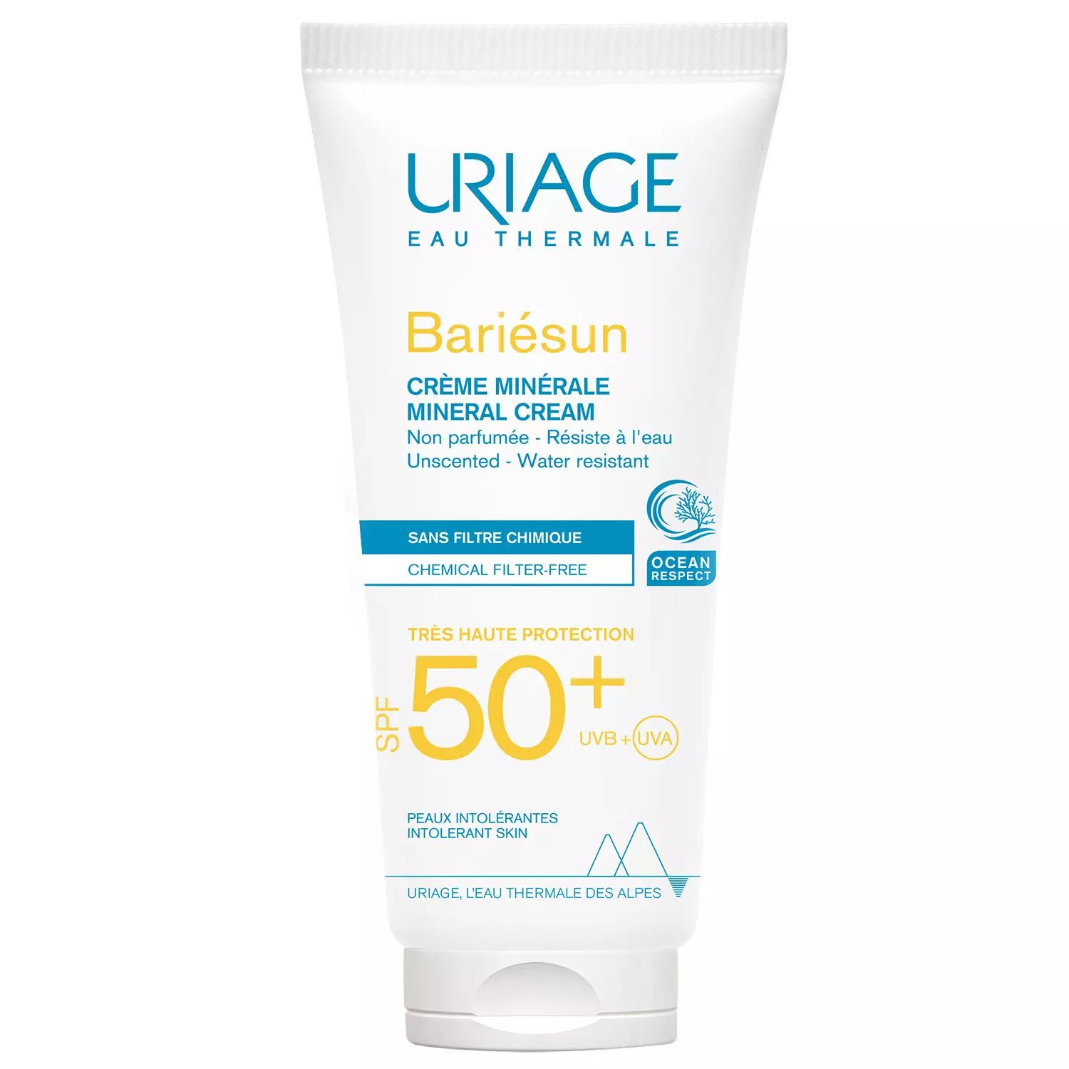 Крем для лица Uriage Bariesun минеральный SPF50+100 мл увлажняющий крем uriage bariesun creme hydratante без ароматизаторов spf 50 50 мл