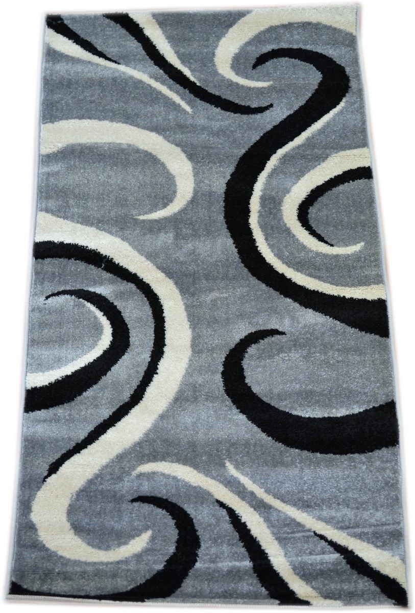 фото Ковер light frize 3715r прямой серый 80x150 sofia rugs