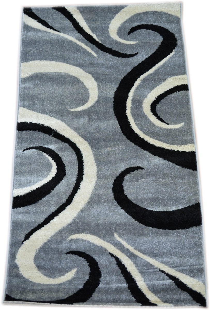 фото Ковер light frize 3715r прямой серый 60x110 sofia rugs