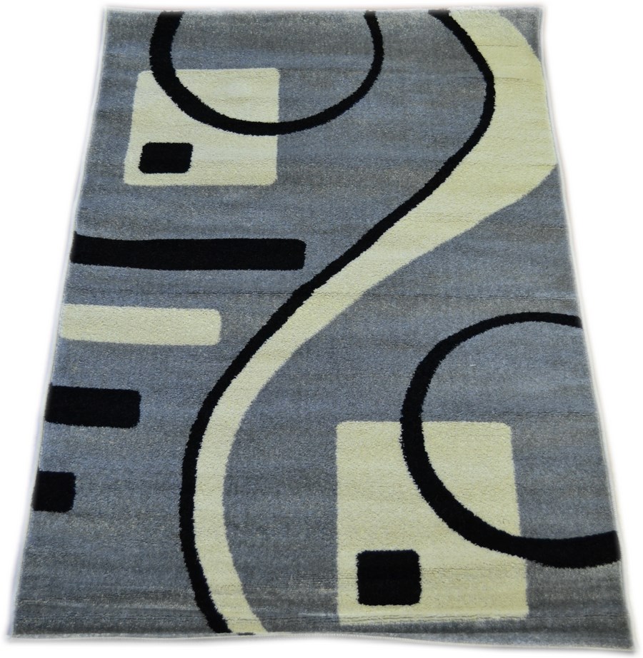 фото Ковер light frize 3714r прямой серый 80x150 sofia rugs