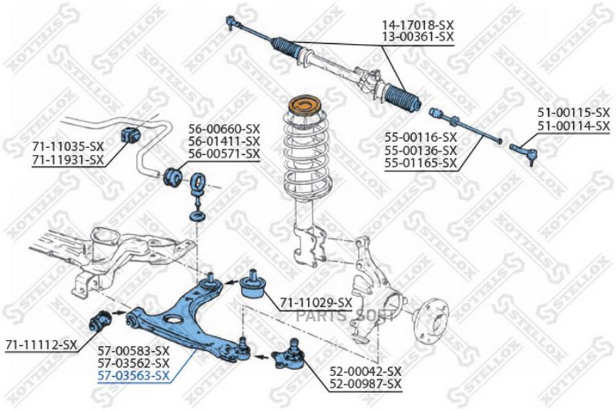 

Рычаг подвески Stellox 5703563SX