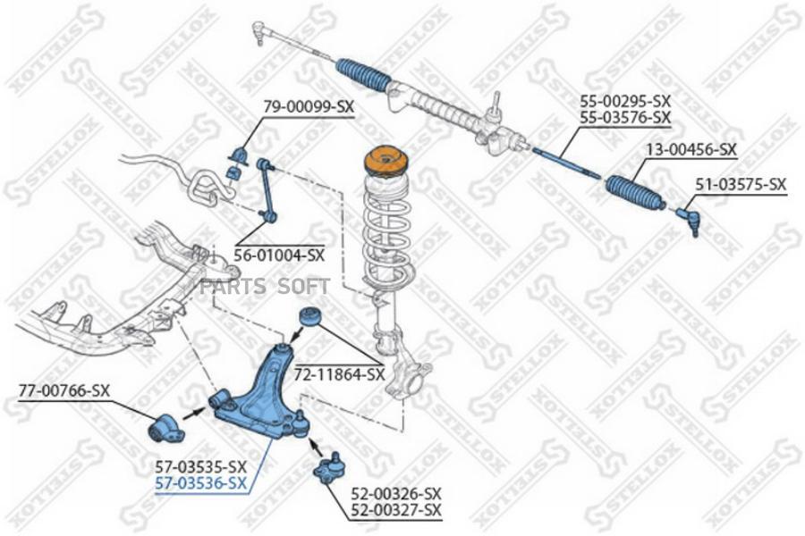

Рычаг подвески Stellox 5703536SX