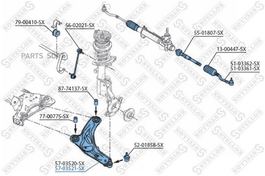 

Рычаг подвески Stellox 5703521SX