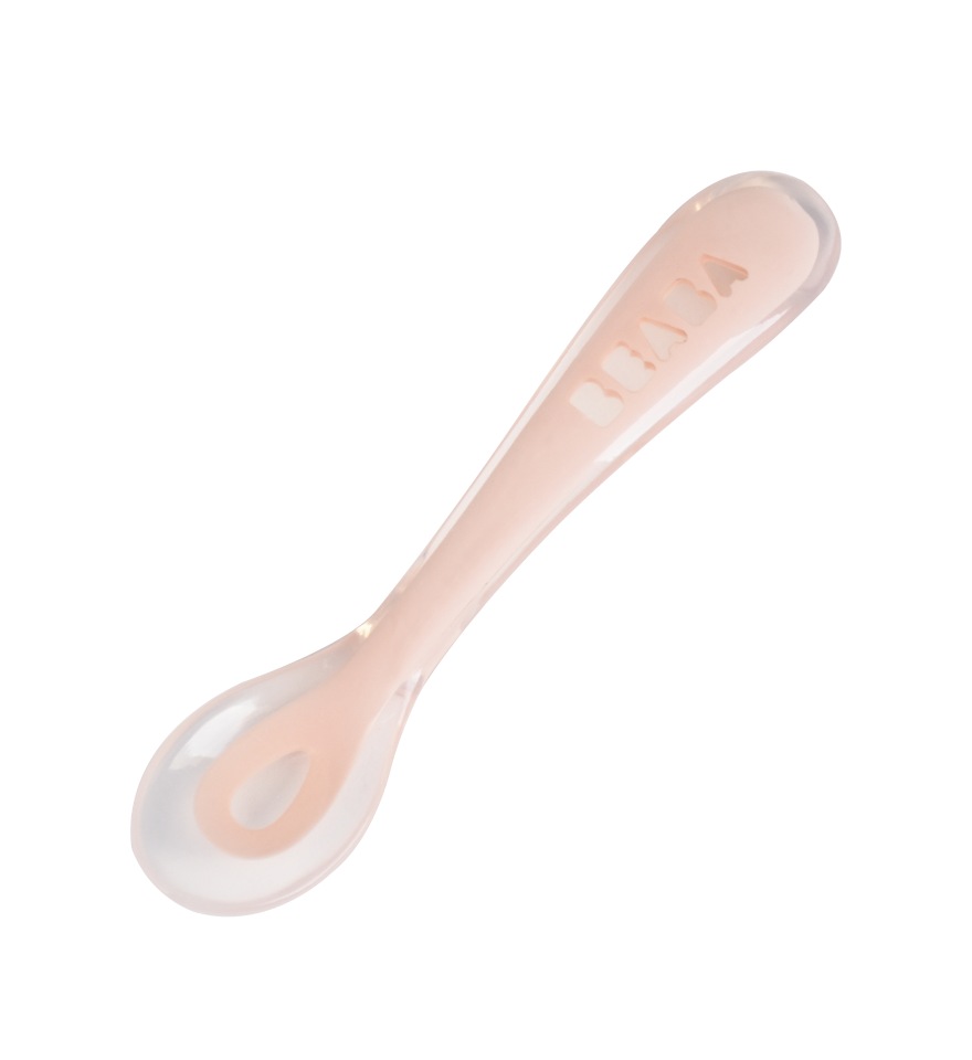 фото Ложка детская beaba 2nd age silicone spoon pink