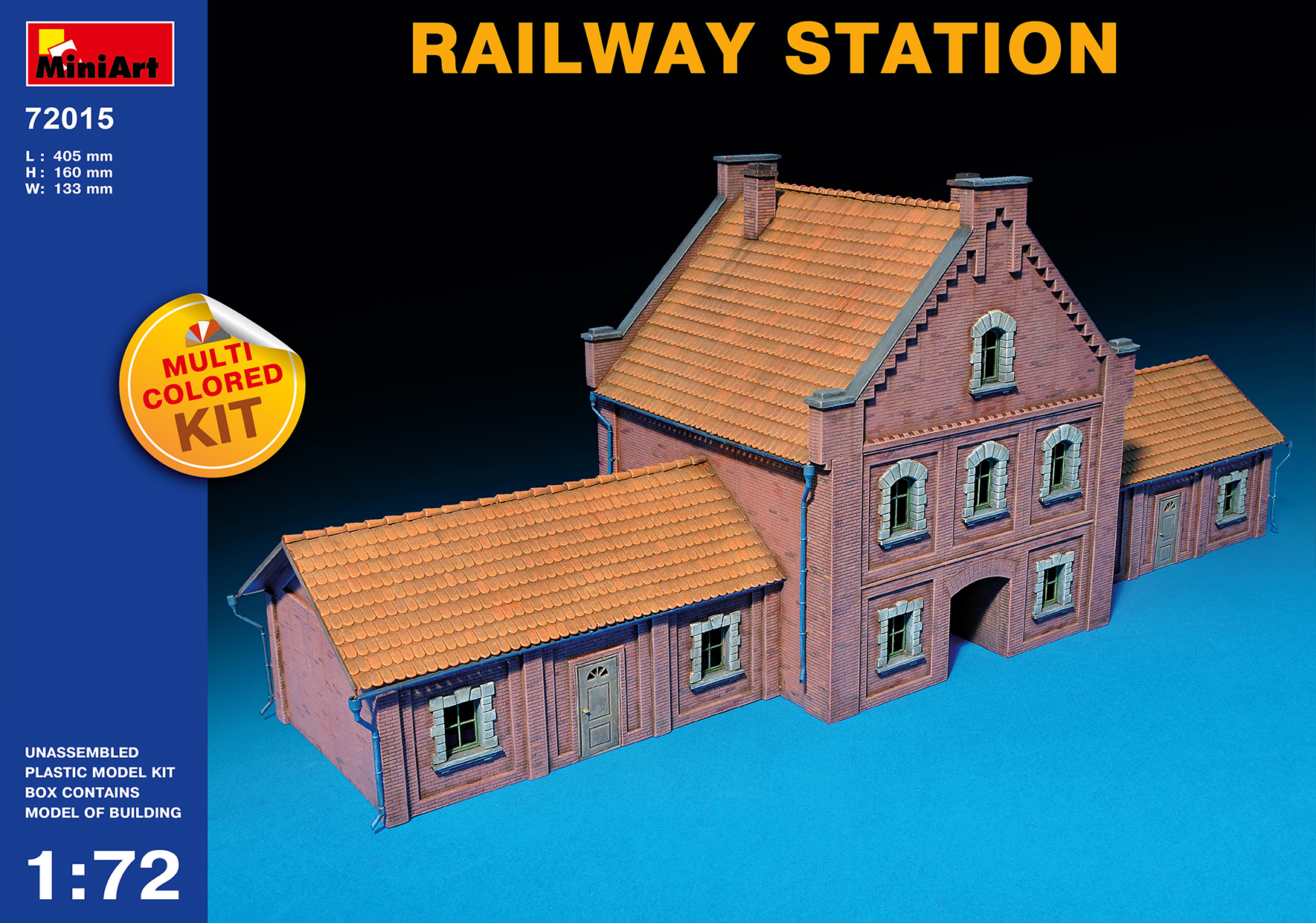 фото Сборная модель miniart 1/72 железнодорожный вокзал 72015