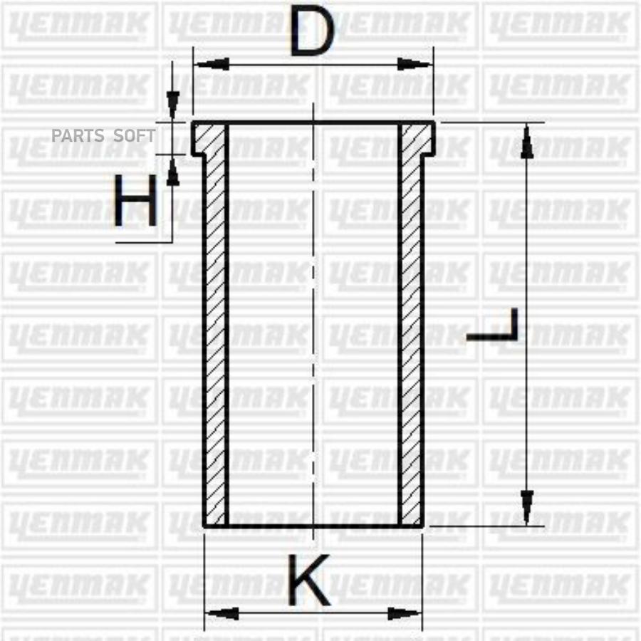 YENMAK 51-65754-000_95,80 mm. Гильза K=99, L=175, H=4,8, D=102