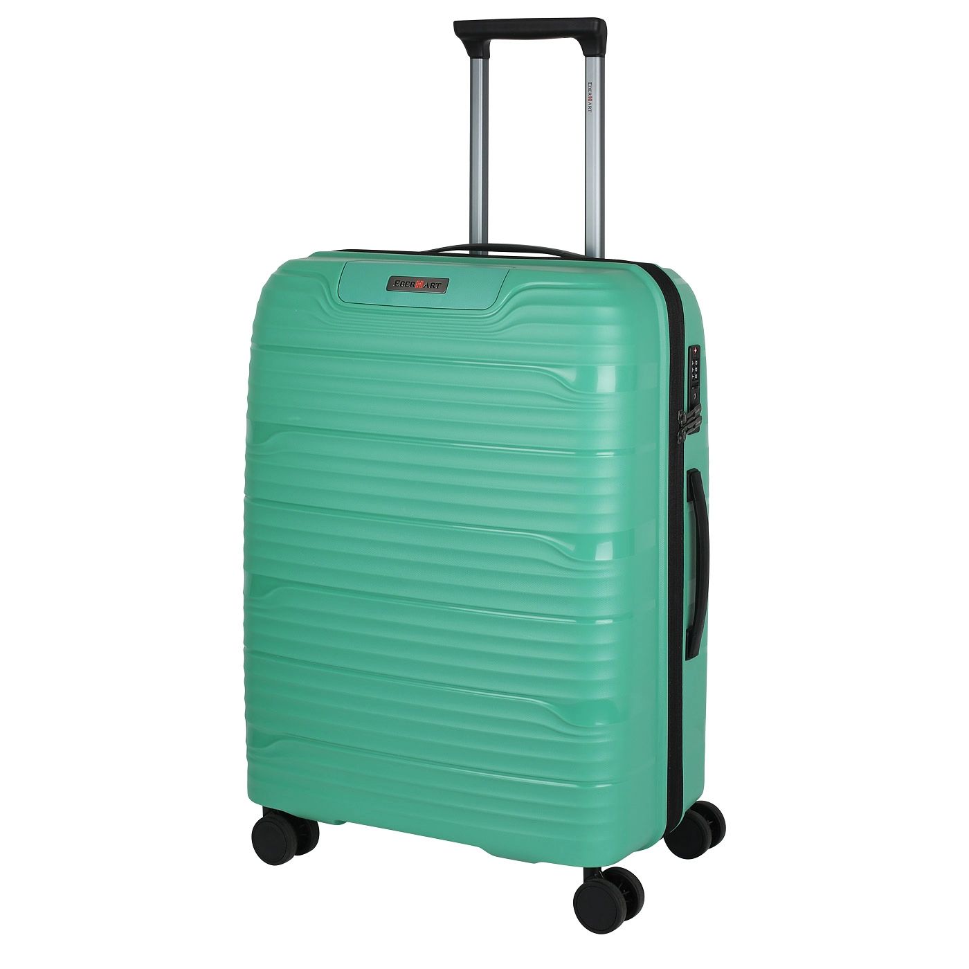 Чемодан унисекс Eberhart Wave Parrot Green, 66х45х26 см