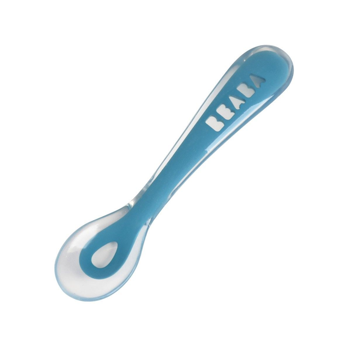 фото Ложка детская beaba 2nd age silicone spoon blue