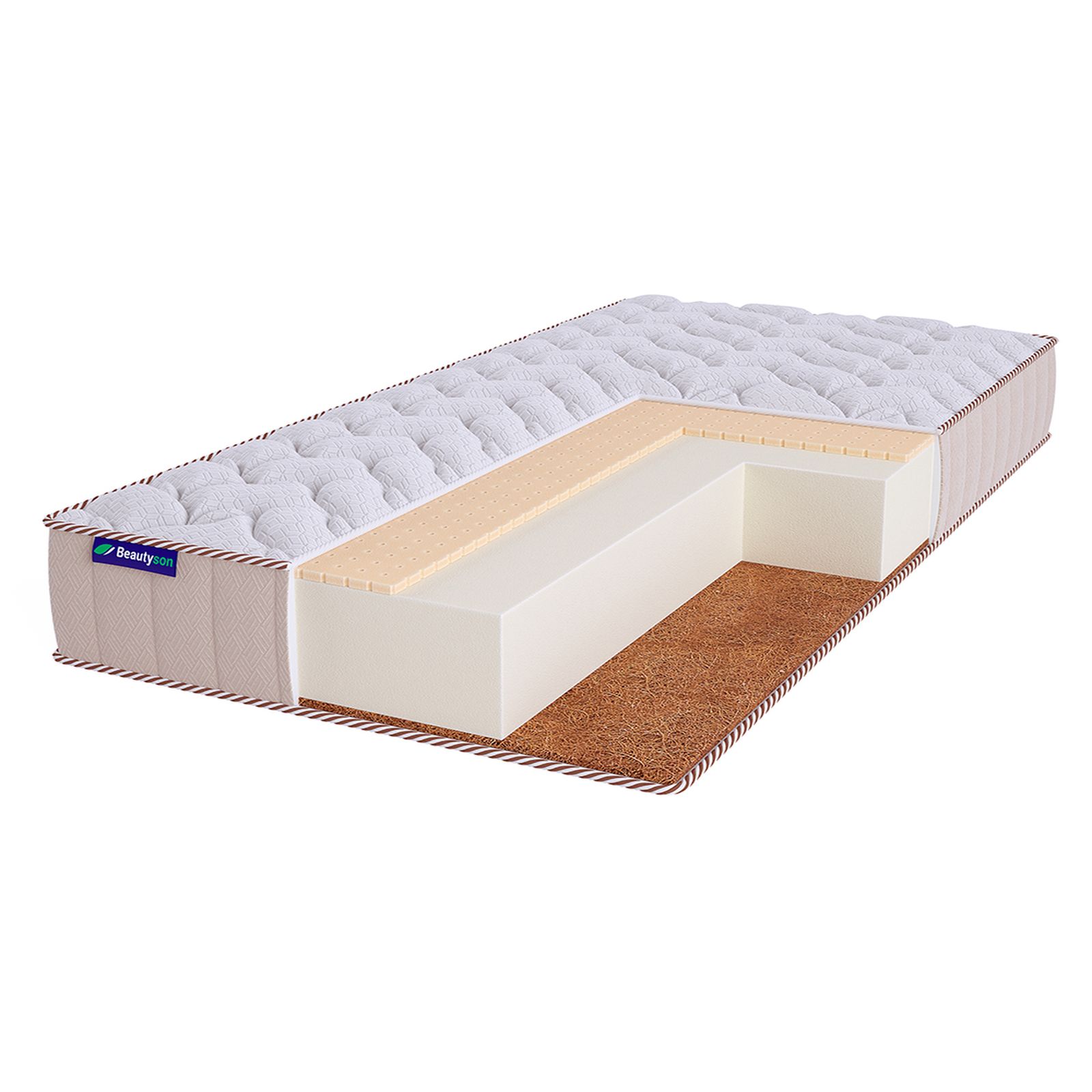 фото Матрас двуспальный beautyson roll foam hard 14 balance lux 180x180 16 см