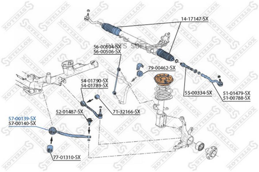 

Рычаг подвески Stellox 5700139SX