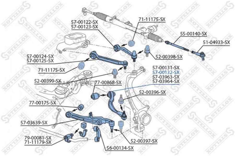 

Рычаг подвески Stellox 5700132SX