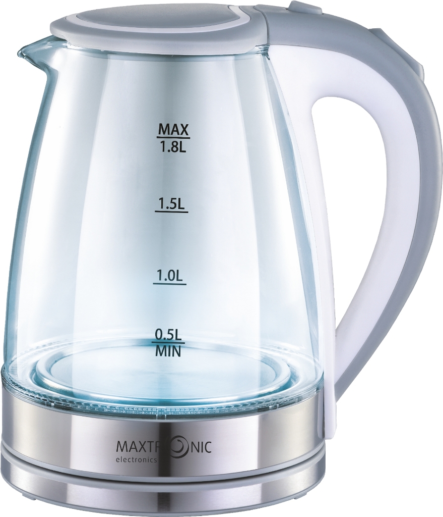 Чайник электрический MAXTRONIC MAX-207 1.8 л белый, серый утюг maxtronic max 273 серый