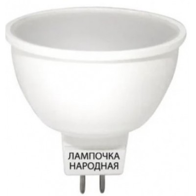 фото Лампа светодиодная mr16-5 вт-230 в-6500 к–gu5,3 народная {sq0340-1607} tdm electric