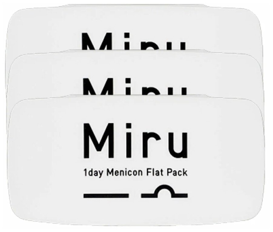 

Контактные линзы MIRU 1 Day Menicon Flat Pack (3 упаковки по 30) линз R, 8,6 +3,75