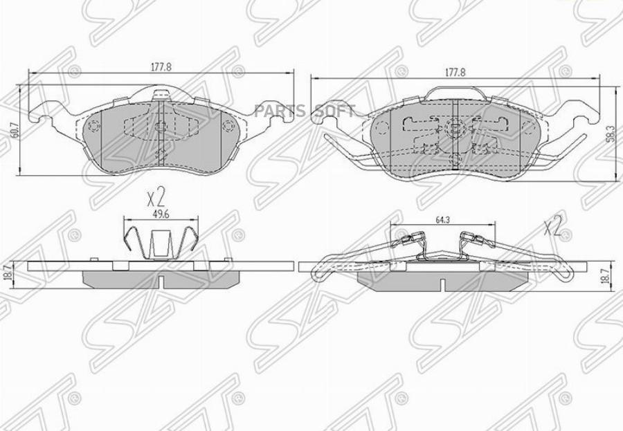 

Колодки тормозные перед FORD FOCUS I SAT