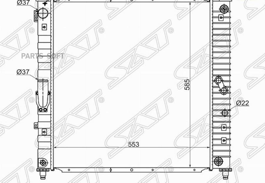 

SAT Радиатор SSANG YONG REXTON 3.2 2002-