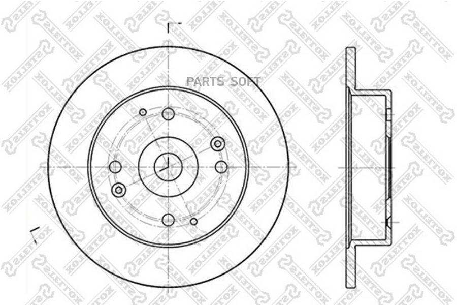 

6020-9939-SX_диск тормозной задний Honda Accord/Civic, Rover 600 1.8-2.3 90>