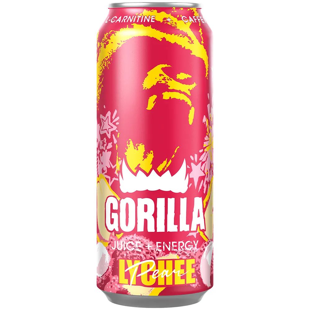 Энергетический напиток Gorilla личи-груша газированный 0,45 л