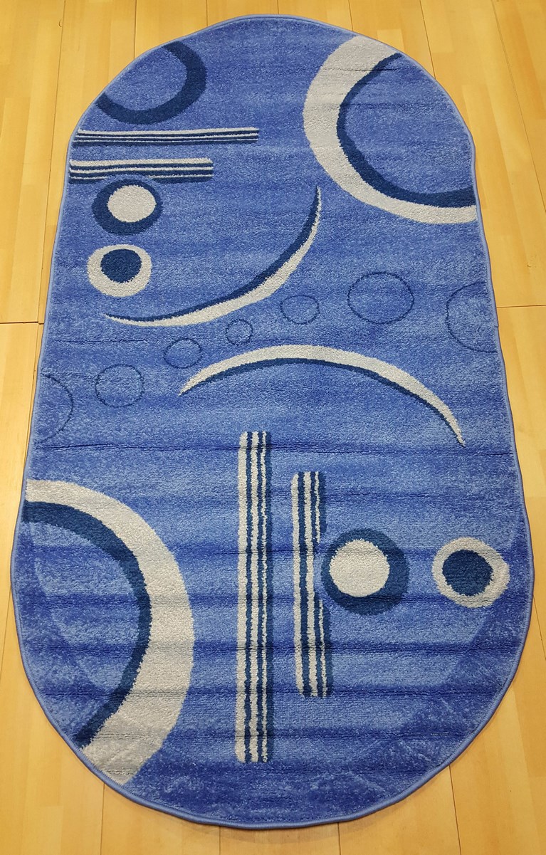 фото Ковер light frize 3712z овал голуб 150x230 sofia rugs