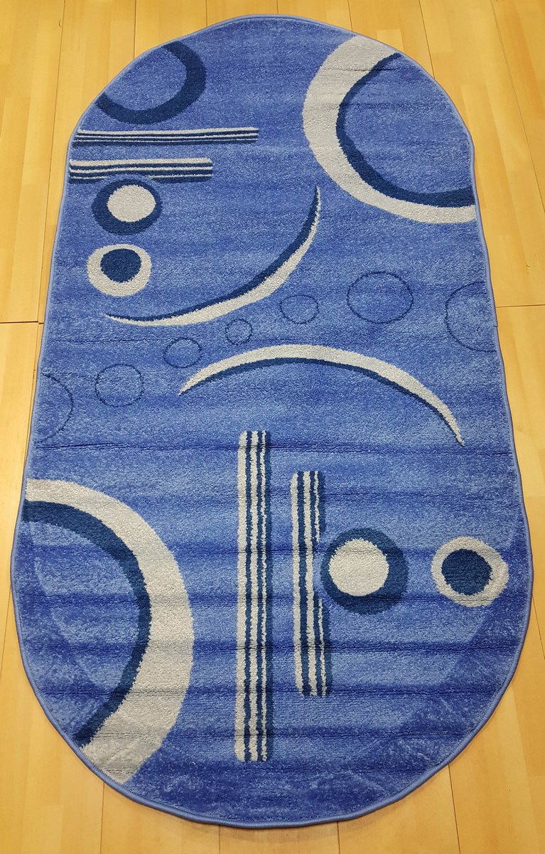 фото Ковер light frize 3712z овал голуб 80x150 sofia rugs
