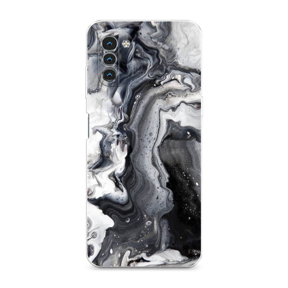 фото Силиконовый чехол "бело-черные сложные полосы" на nokia g11 awog