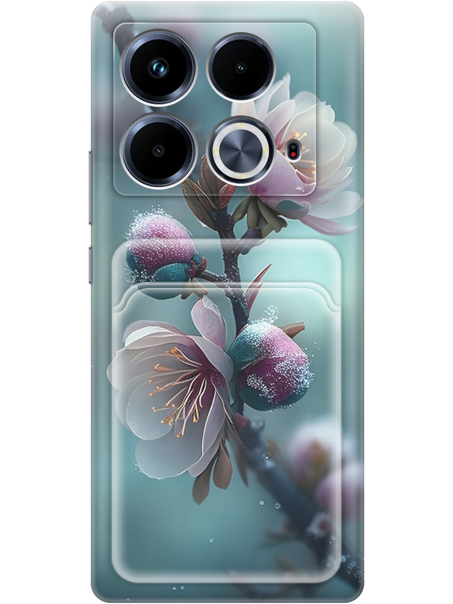 

Силиконовый чехол на Infinix Note 40 с принтом с карманом для карты прозрачный 799433, Прозрачный;белый;голубой, 782626421