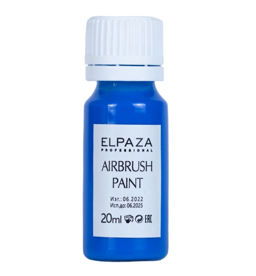 Краска для аэрографа Elpaza Airbrush Paint:синяя краска по шелку батик банка 50 мл зхк decola синяя темная 4428517 акриловая на водной основе
