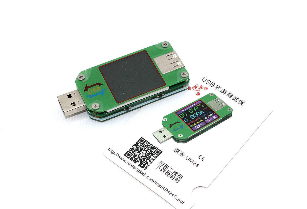 USB тестер UM24 с цветным экраном тестер емкости m6013
