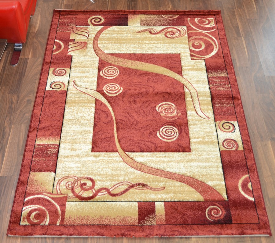 фото Ковер estetik 3702r прямой терракотовый 100x200 sofia rugs